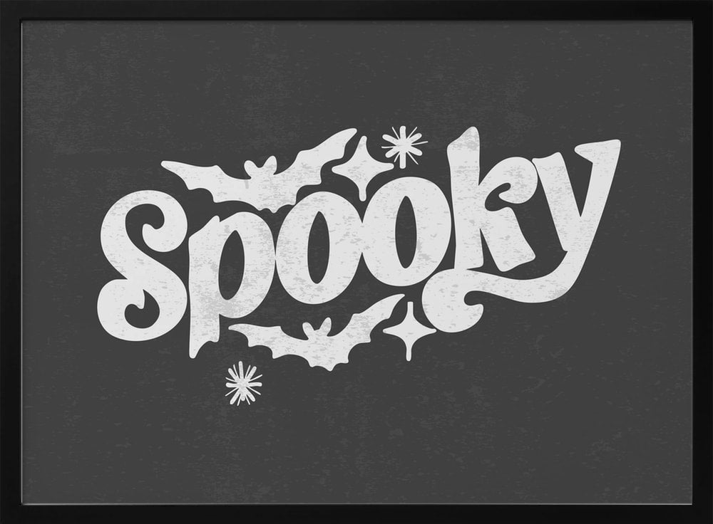 Spooky Halloween Bats Halloween Wall Art Print – Gothic Vintage Halloween Poster