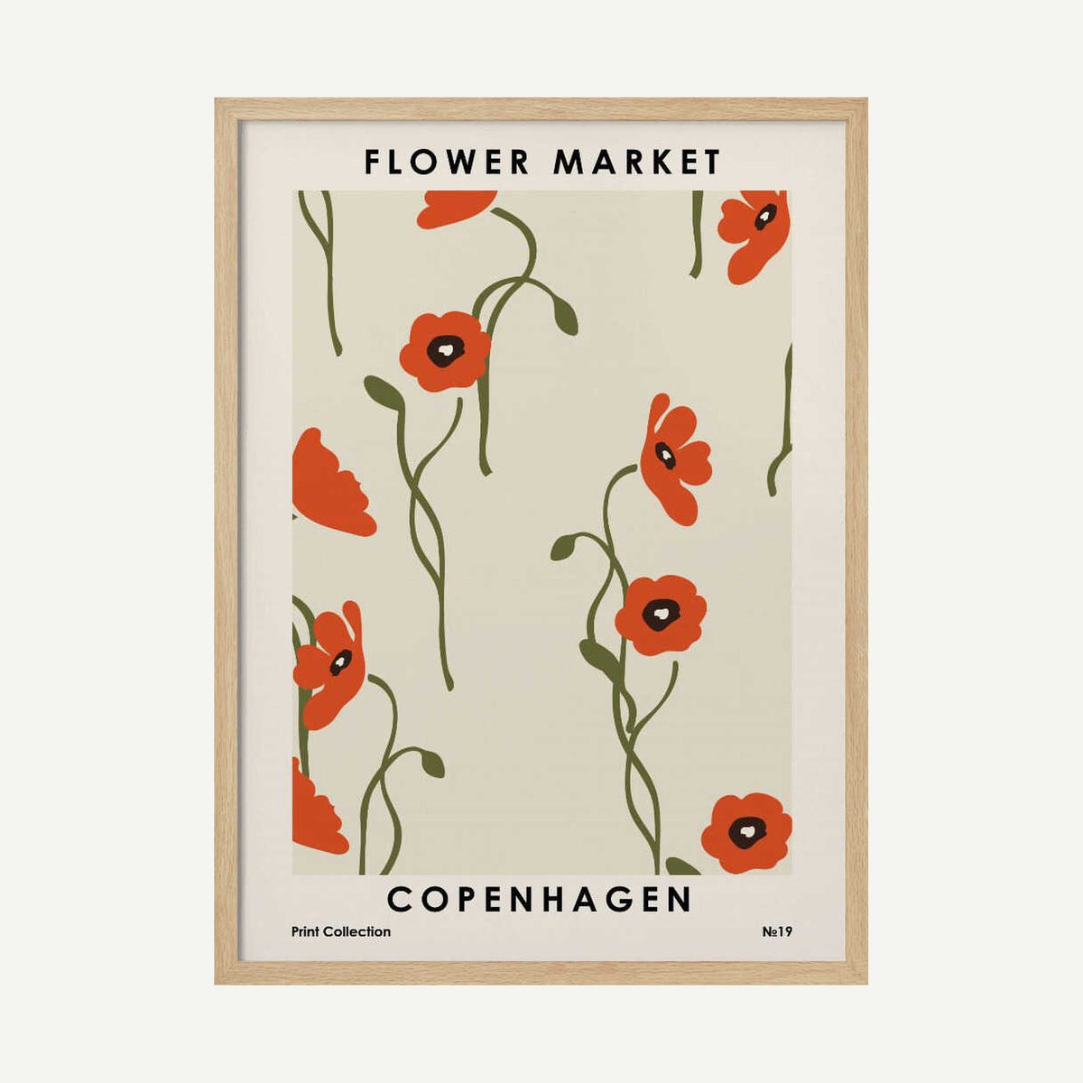 Flower Market Copenhagen Art Print UK — Botanical Vibrant Wall Art — Office — Wall It All Prints