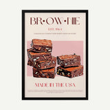 Fresh Baked Brownies Art Print UK — Food Warm Wall Art — Kitchen — Wall It All Prints