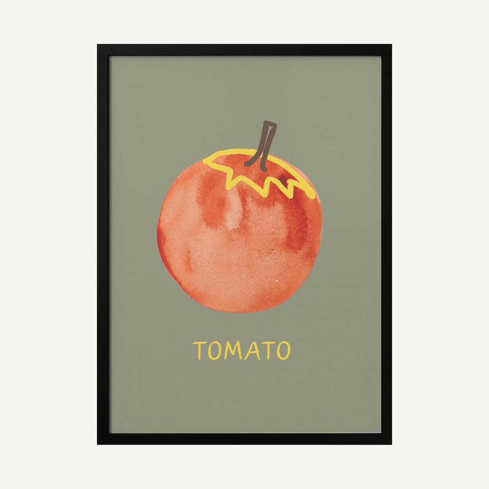 Fresh Watercolor Tomato Art Print UK — Food Vibrant Wall Art — Kitchen — Wall It All Prints