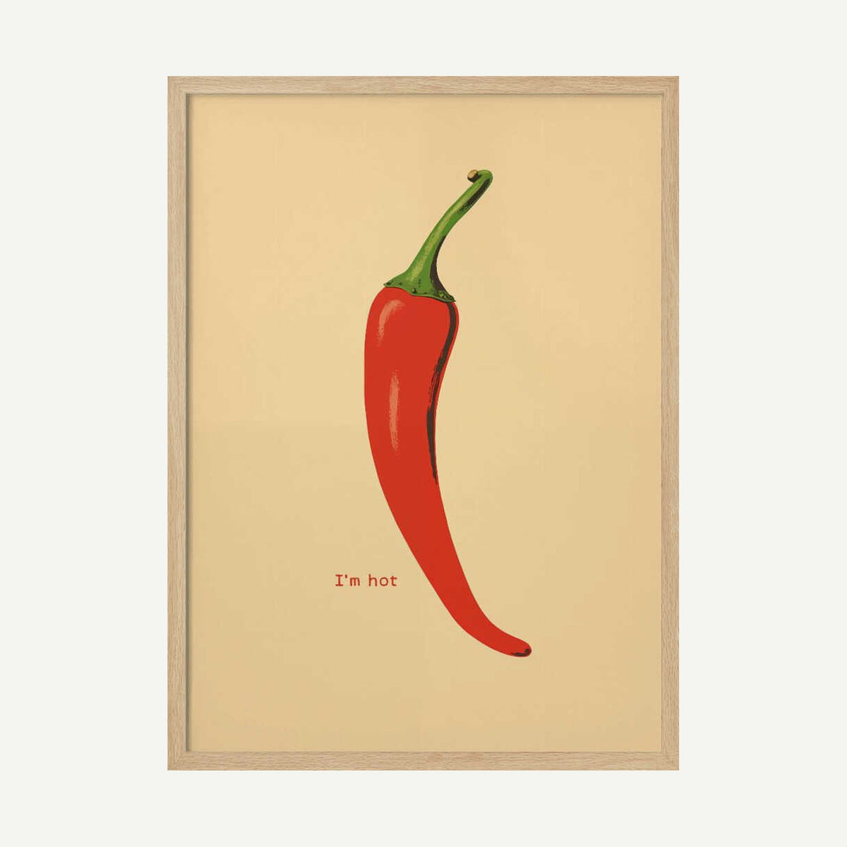 Hot Red Chili Art Print UK — Abstract Vibrant Wall Art — Kitchen — Wall It All Prints