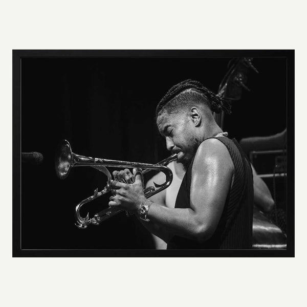 Jazz Trumpet Performance Art Print UK — Dark Moody Dark Wall Art — Living Room — Wall It All Prints