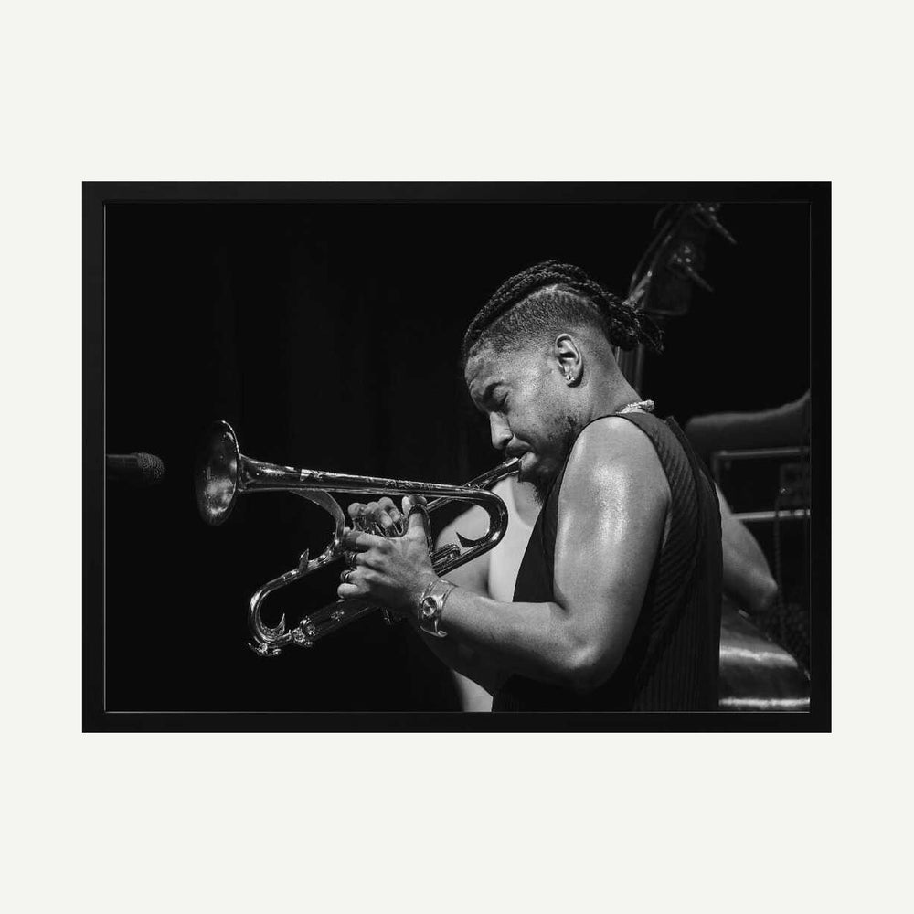 Jazz Trumpet Performance Art Print UK — Dark Moody Dark Wall Art — Living Room — Wall It All Prints