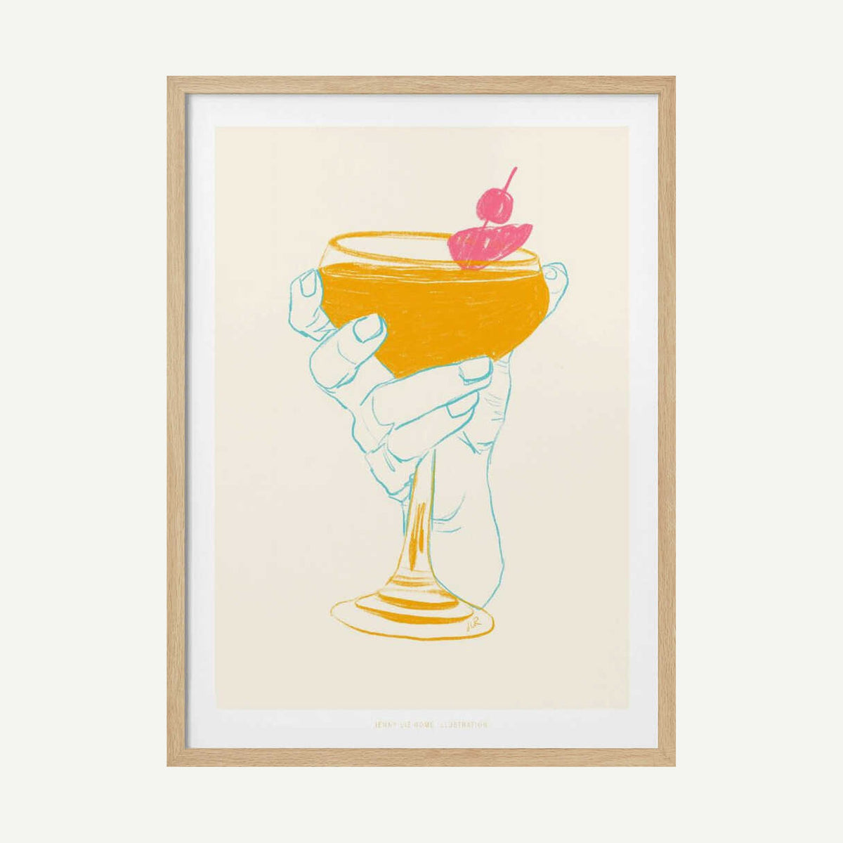 Jlr Cocktail1 Art Print UK — Vintage Vibrant Wall Art — Living Room — Wall It All Prints