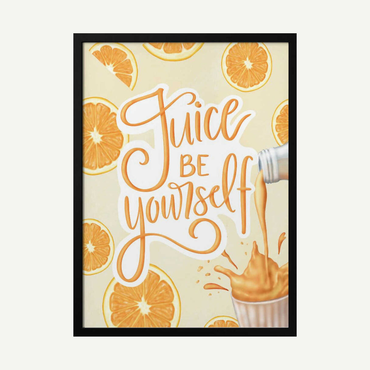 Juice Be Yourself Art Print UK — Abstract Vibrant Wall Art — Kitchen — Wall It All Prints