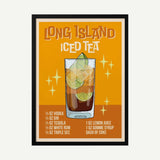 Long Island Iced Tea Recipe Art Print UK — Abstract Calm Wall Art — Kitchen — Wall It All Prints