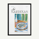 Mediterranean Sardine Dish Art Print UK — Food Vibrant Wall Art — Kitchen — Wall It All Prints