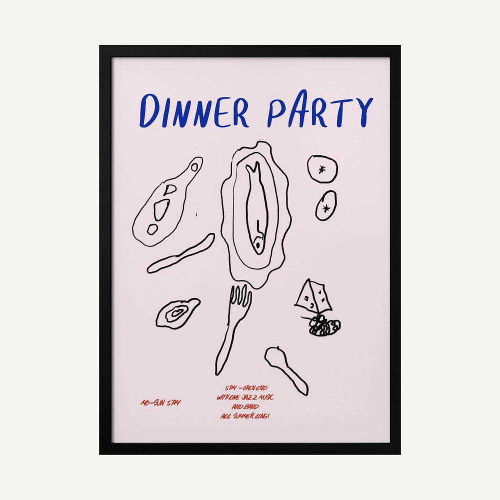 Minimalist Feast Art Print UK — Abstract Minimal Wall Art — Kitchen — Wall It All Prints
