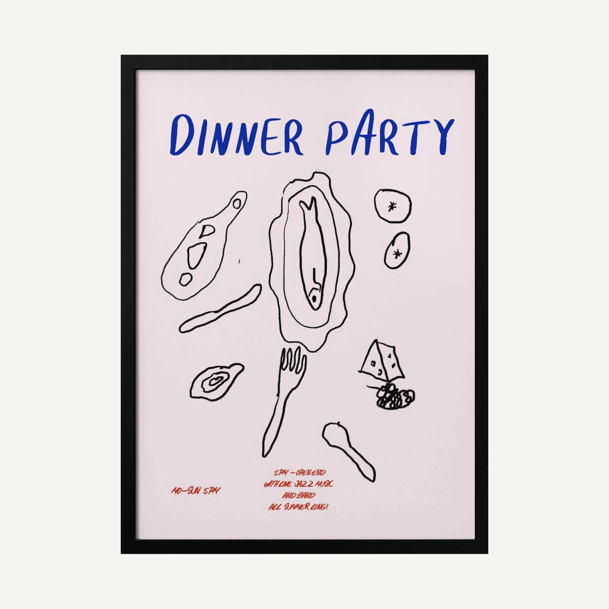 Minimalist Feast Art Print UK — Abstract Minimal Wall Art — Kitchen — Wall It All Prints