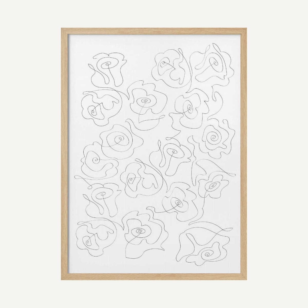 Minimalist Floral Sketch Art Print UK — Botanical Minimal Wall Art — Office — Wall It All Prints