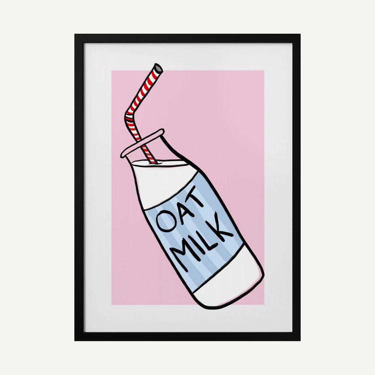Oat Milk Delight Art Print UK — Abstract Vibrant Wall Art — Kitchen — Wall It All Prints