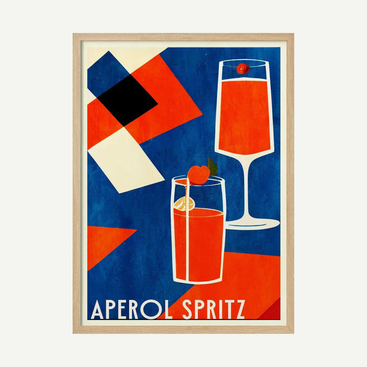 Orange Spritz Cocktails Art Print UK — Food Vibrant Wall Art — Kitchen — Wall It All Prints