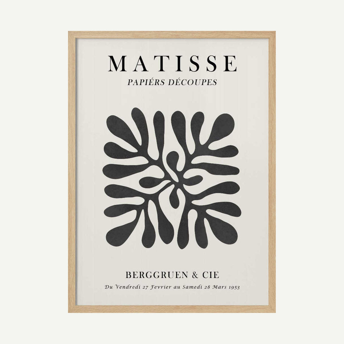 Organic Abstract Shapes Art Print UK — Botanical Dark Wall Art — Office — Wall It All Prints