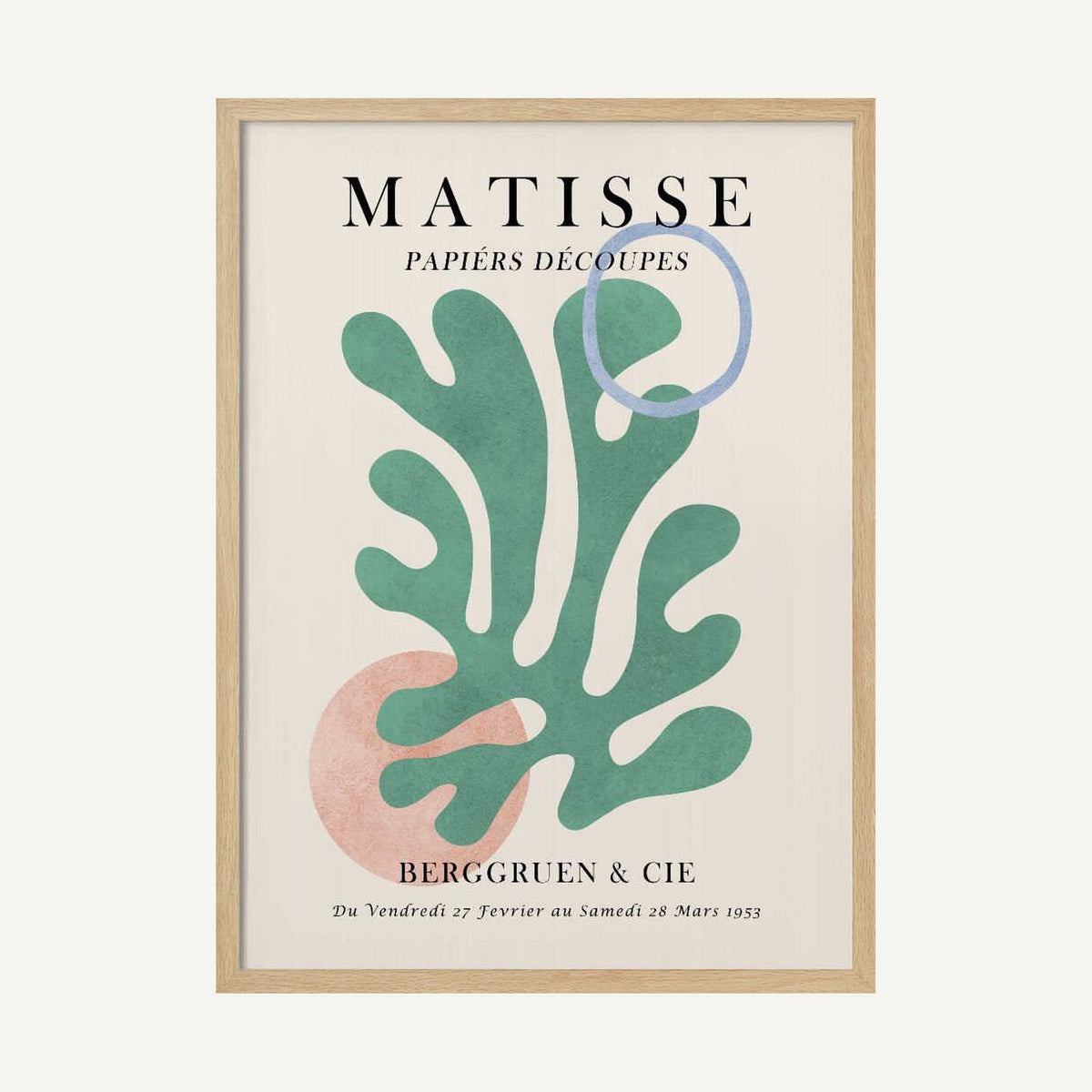 Organic Cutout Shapes Art Print UK — Botanical Calm Wall Art — Office — Wall It All Prints