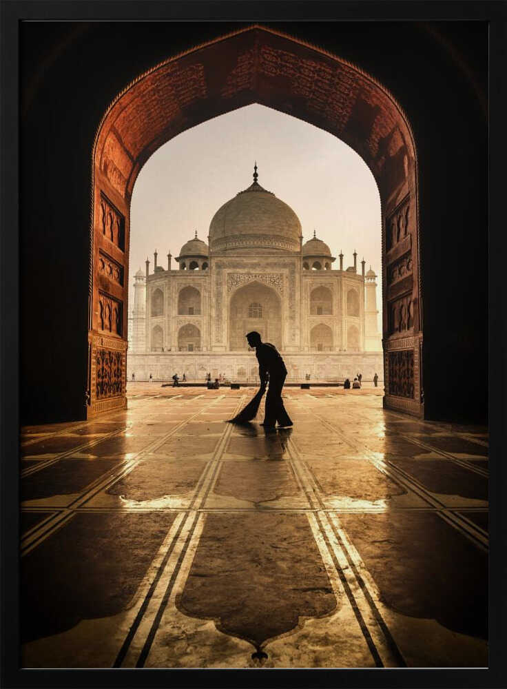 Taj Mahal Morning Light Art Print UK — Landscape Calm Wall Art — Living Room — Wall It All Prints