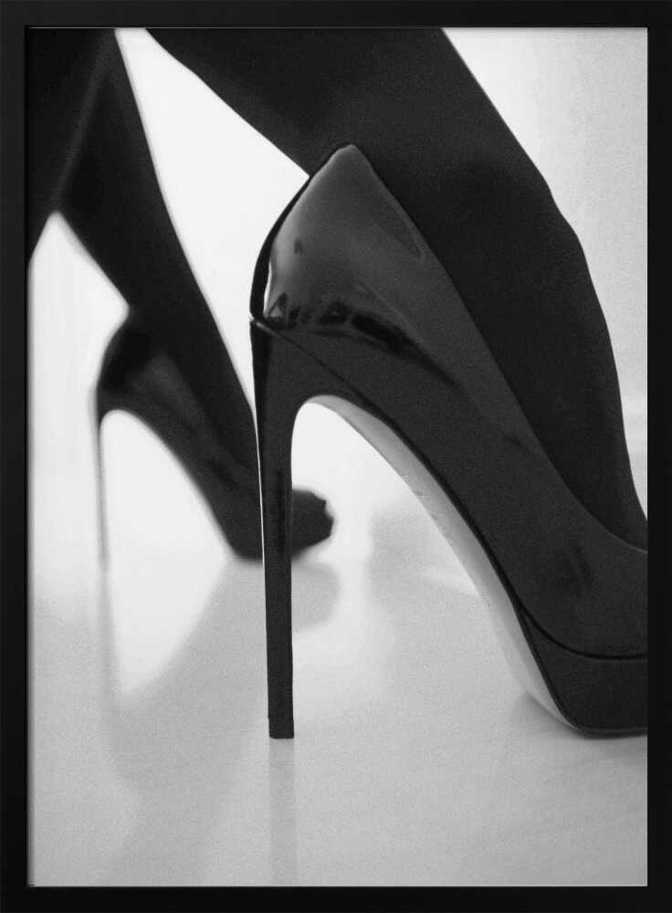 Elegant Black Heels Art Print UK — Dark Moody Dark Wall Art — Living Room — Wall It All Prints