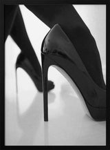 Elegant Black Heels Art Print UK — Dark Moody Dark Wall Art — Living Room — Wall It All Prints