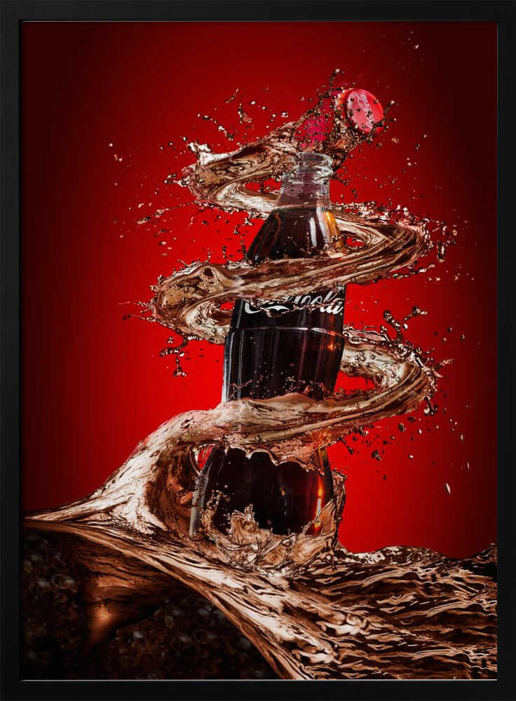 Dynamic Soda Splash Art Print UK — Automotive Vibrant Wall Art — Living Room — Wall It All Prints