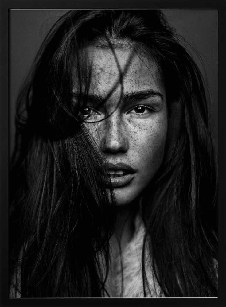 Captivating Freckled Gaze Art Print UK — Dark Moody Dark Wall Art — Living Room — Wall It All Prints