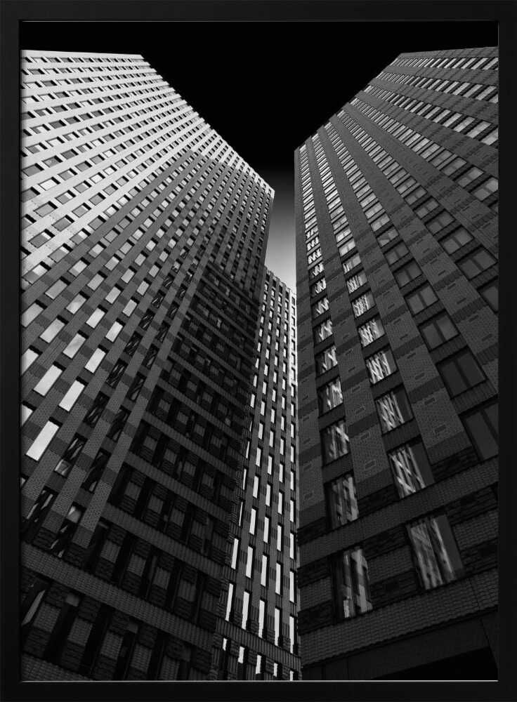 Urban Tower Geometry Art Print UK — Abstract Dark Wall Art — Office — Wall It All Prints