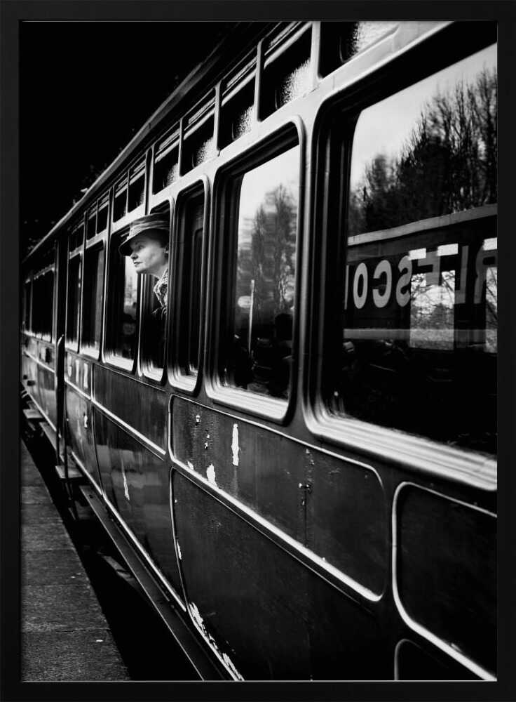 Nostalgic Train Travel Art Print UK — Portrait Dark Wall Art — Living Room — Wall It All Prints