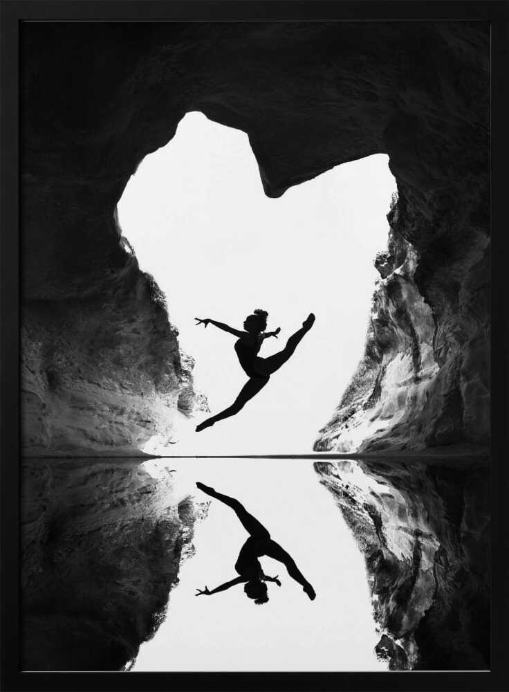 Dancer In Cave Reflection Art Print UK — Japanese Dark Wall Art — Living Room — Wall It All Prints