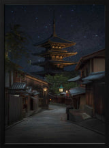Kyoto Pagoda Starry Night Art Print UK — Japanese Calm Wall Art — Living Room — Wall It All Prints