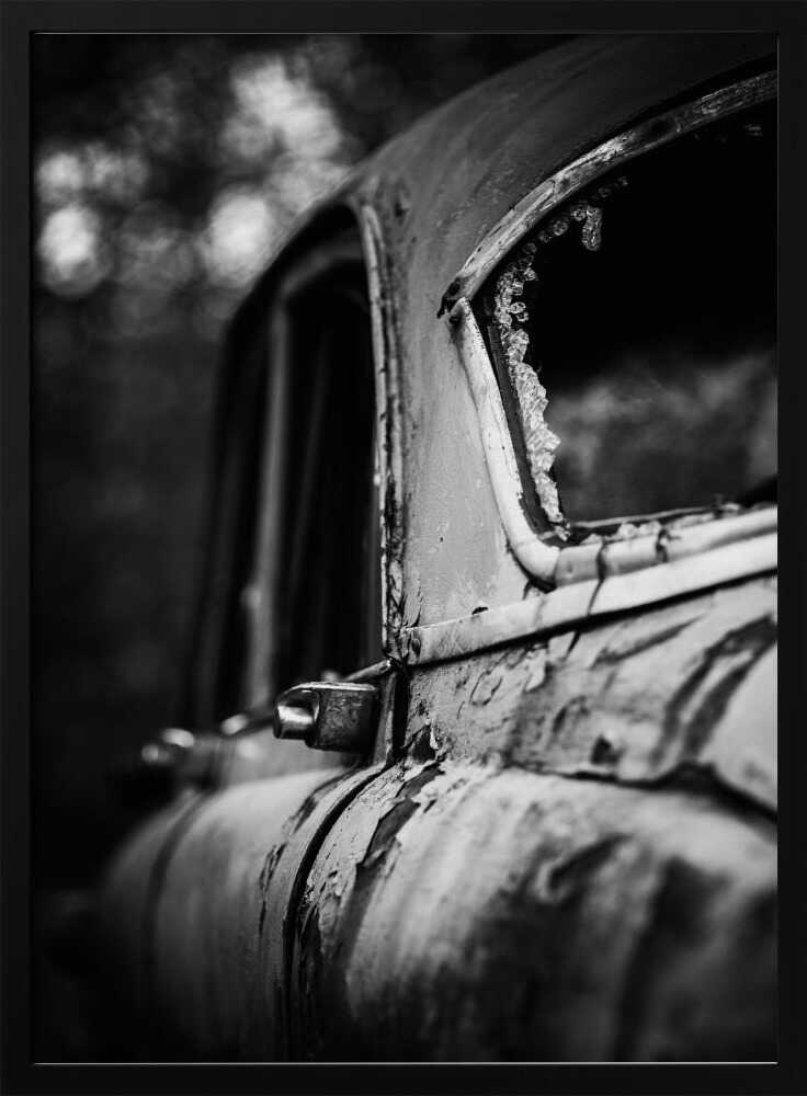 Weathered Classic Car Art Print UK — Dark Moody Dark Wall Art — Living Room — Wall It All Prints