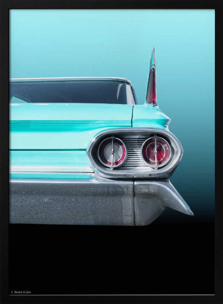 Vintage Teal Tailfin Art Print UK — Vintage Elegant Wall Art — Living Room — Wall It All Prints