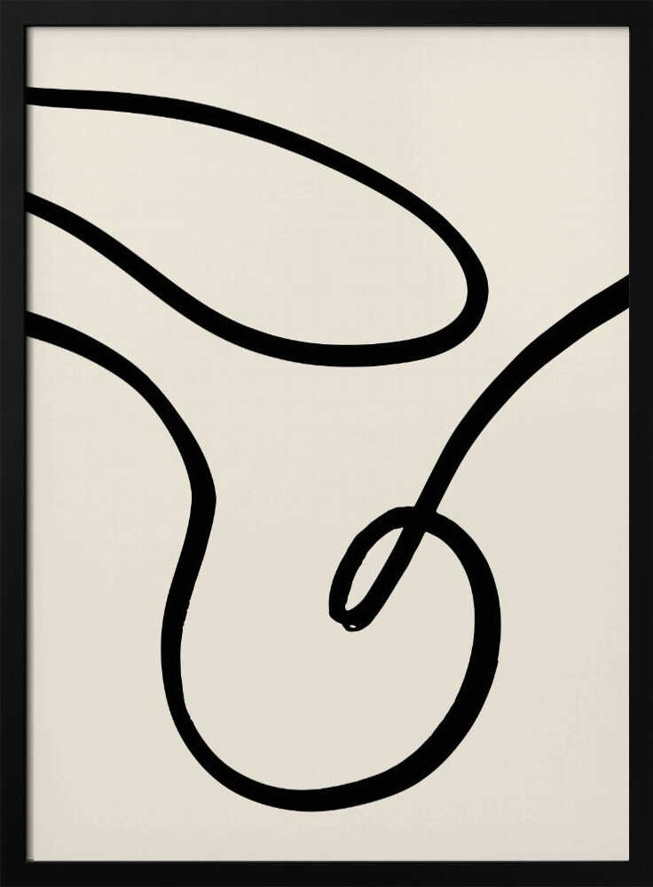Fluid Line Movement Art Print UK — Abstract Dark Wall Art — Office — Wall It All Prints
