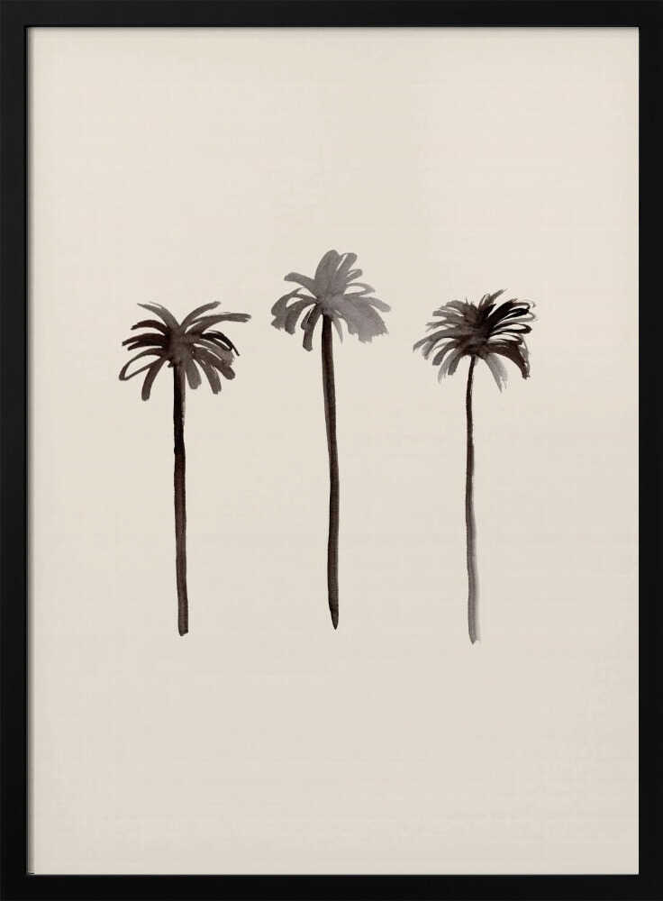 Tropical Palm Silhouettes Art Print UK — Botanical Calm Wall Art — Bedroom — Wall It All Prints