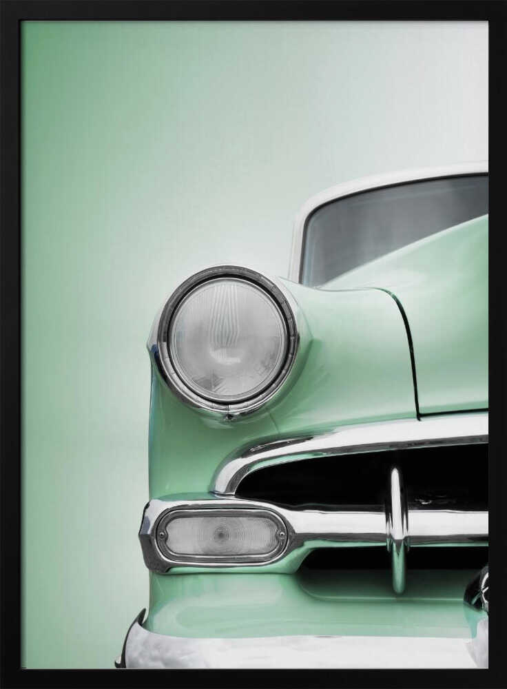 Vintage Green Auto Art Print UK — Vintage Fresh Wall Art — Living Room — Wall It All Prints