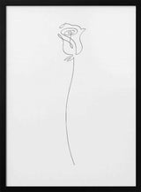 Elegant Rose Line Art