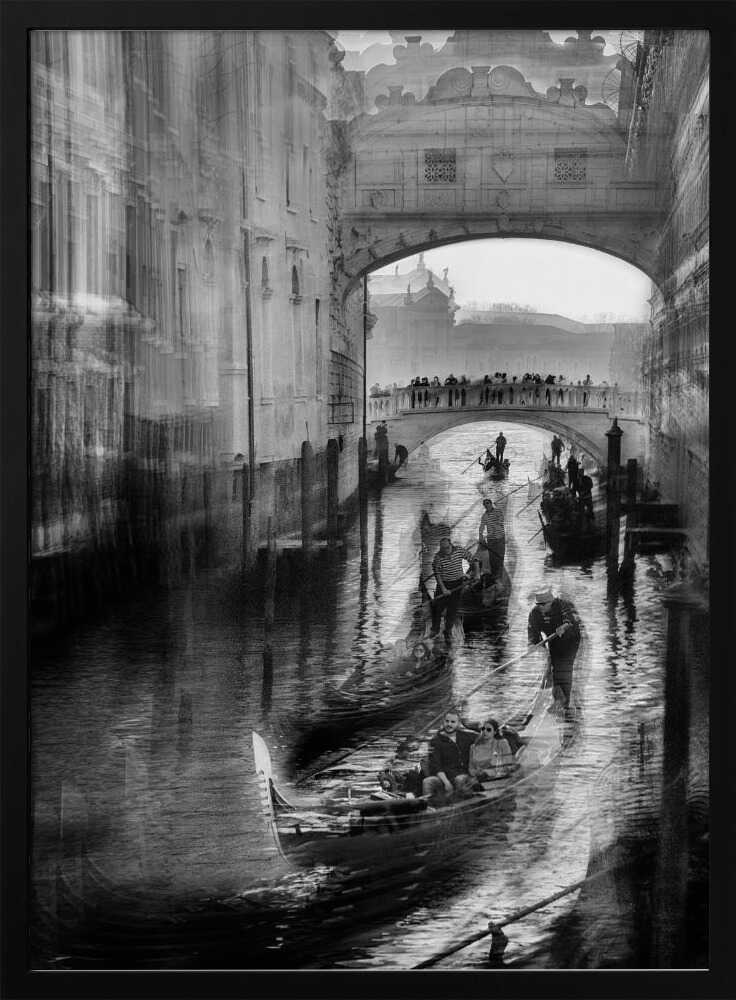 Venetian Canal Motion Art Print UK — Vintage Dark Wall Art — Living Room — Wall It All Prints