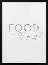 Food Equals Love Typography