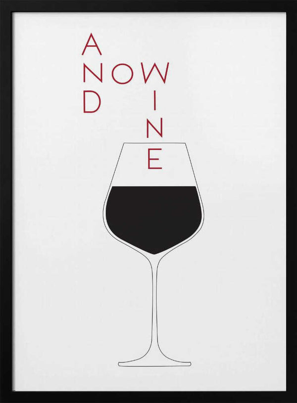 Minimal And Now Wine Art Print UK — Abstract Minimal Wall Art — Kitchen — Wall It All Prints