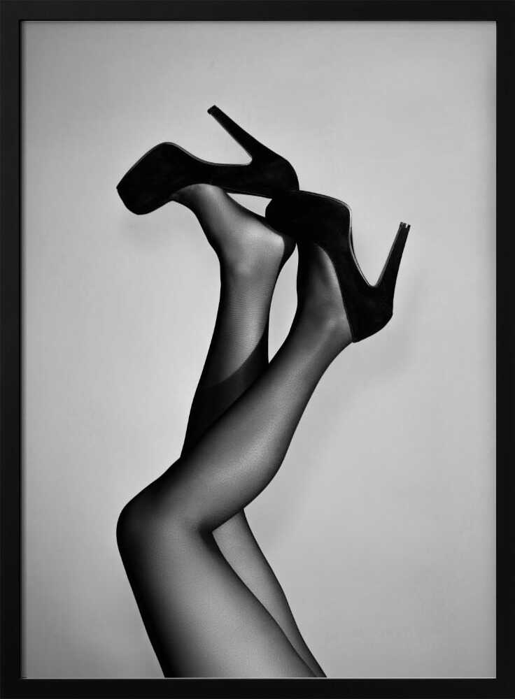 Elegant High Heel Legs Art Print UK — Portrait Dark Wall Art — Living Room — Wall It All Prints