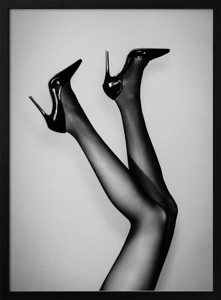 Glamour In Heels Art Print UK — Dark Moody Dark Wall Art — Living Room — Wall It All Prints