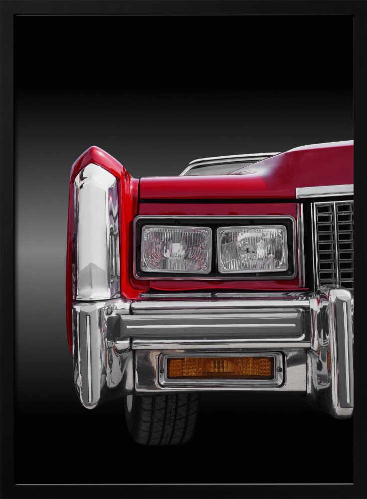 Red Classic Car Front Art Print UK — Vintage Elegant Wall Art — Living Room — Wall It All Prints