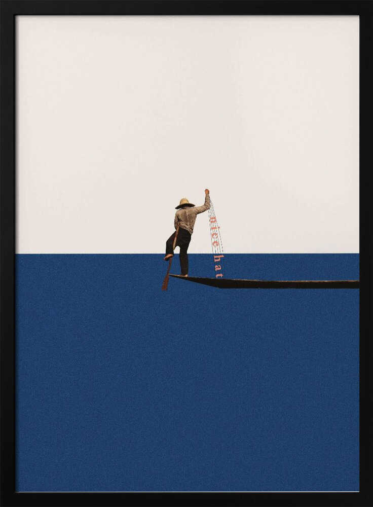 Fishing for compliments Art Print UK — Abstract Calm Wall Art — Bedroom — Wall It All Prints
