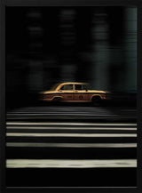 Speeding Yellow Taxi Art Print UK — Dark Moody Vibrant Wall Art — Living Room — Wall It All Prints