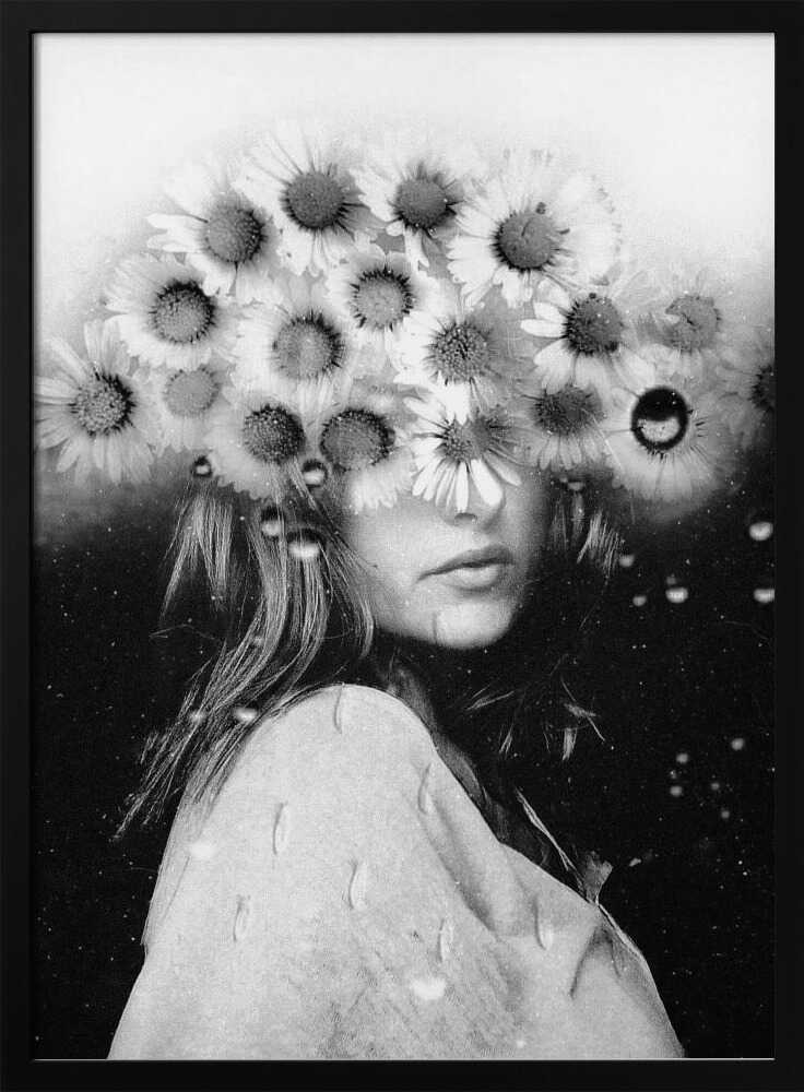 Daisy Crown Portrait Art Print UK — Botanical Calm Wall Art — Bedroom — Wall It All Prints