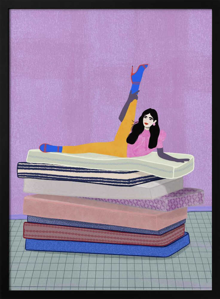 Raise your leg up to your head Art Print UK — Portrait Vibrant Wall Art — Bedroom — Wall It All Prints
