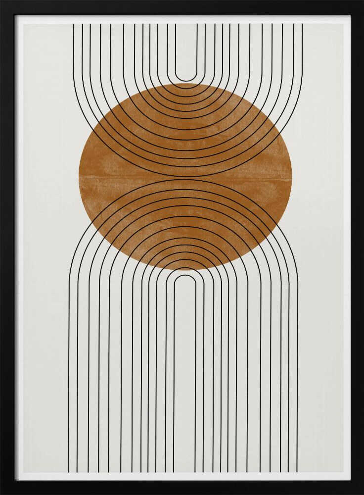 Circular Harmony Art Print UK — Abstract Minimal Wall Art — Office — Wall It All Prints