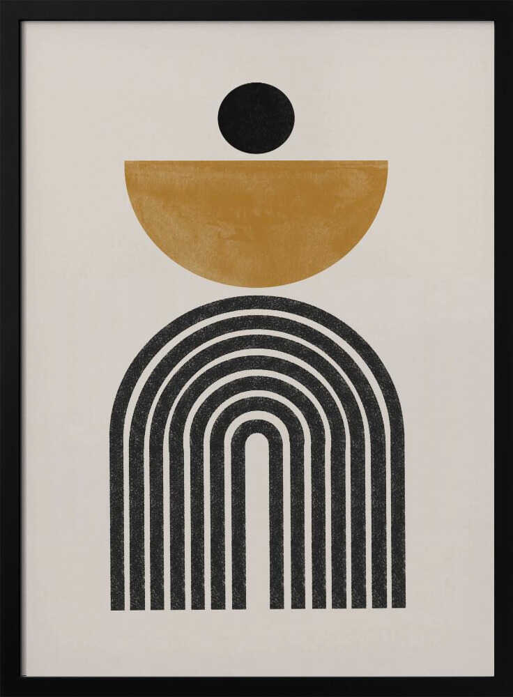 Geometric Harmony Art Print UK — Japanese Dark Wall Art — Office — Wall It All Prints