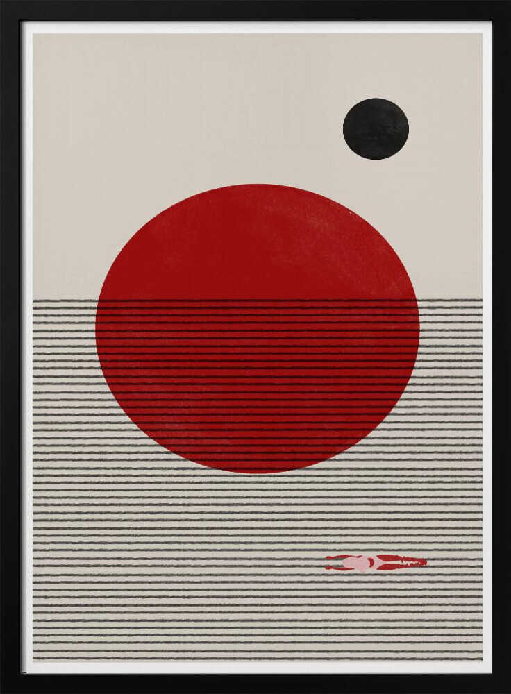 Floating Horizons Art Print UK — Abstract Dark Wall Art — Office — Wall It All Prints