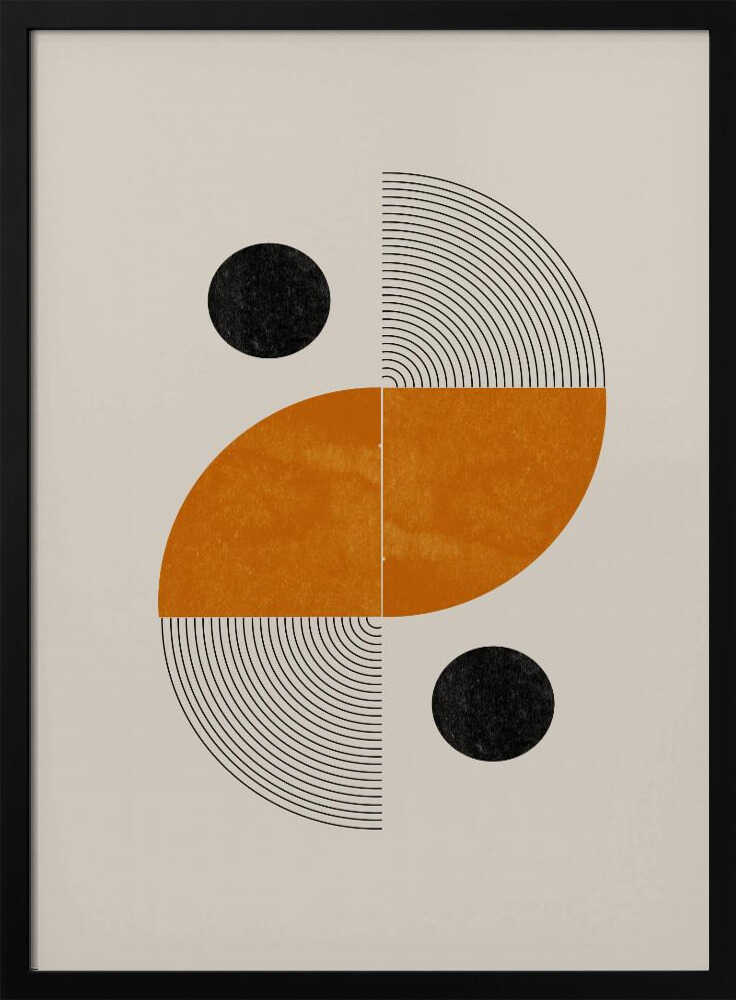 Geometric Harmony Art Print UK — Abstract Dark Wall Art — Office — Wall It All Prints