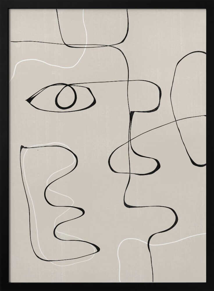 Abstract Facescape Art Print UK — Abstract Dark Wall Art — Office — Wall It All Prints