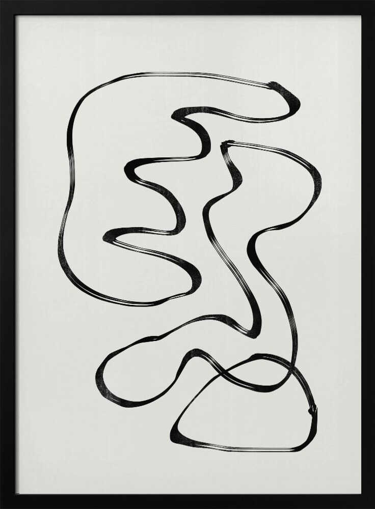 Curved Monochrome Paths Art Print UK — Abstract Dark Wall Art — Office — Wall It All Prints