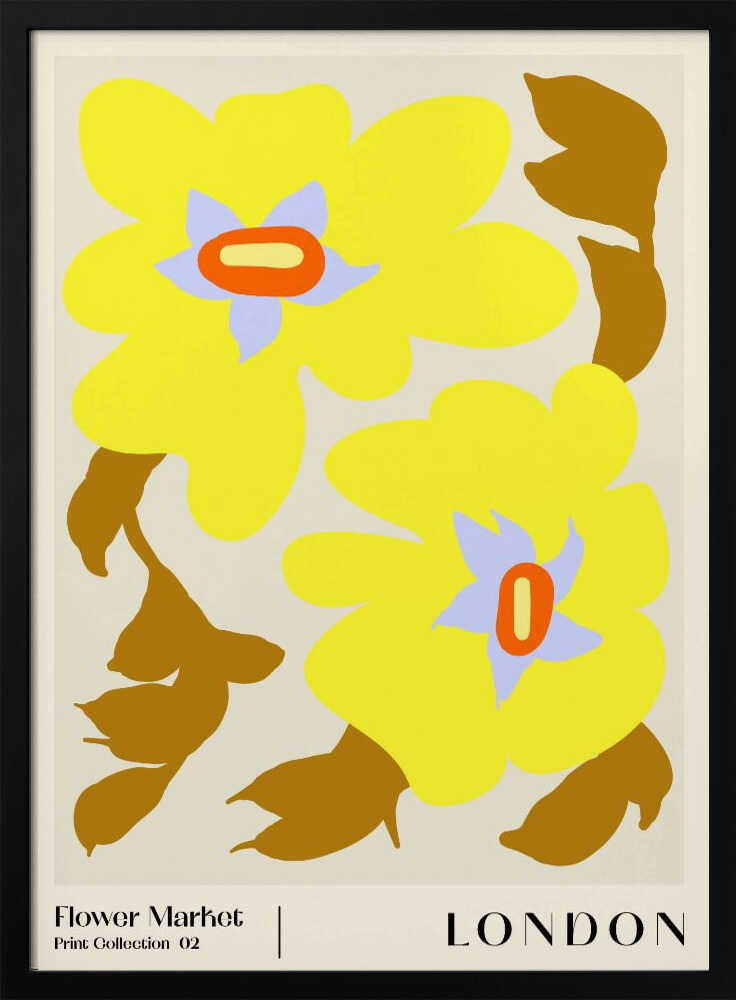 Flower Market. London Art Print UK — Botanical Vibrant Wall Art — Office — Wall It All Prints